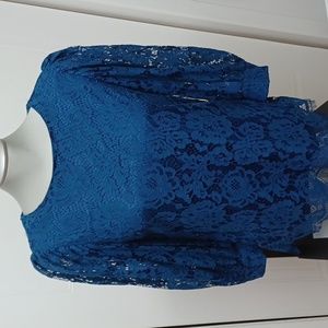 NWOT Suzy Shier Navy blue blouse size S